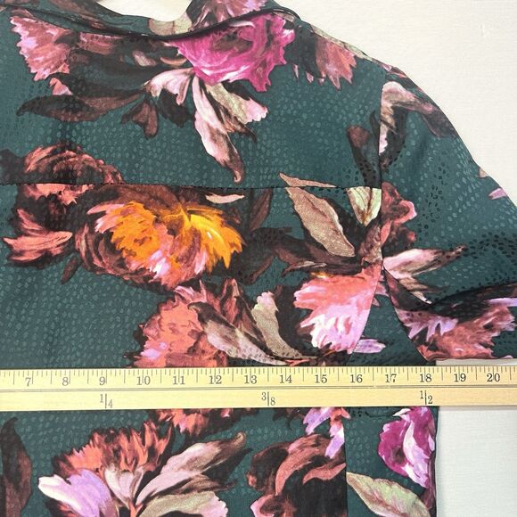 Anthropologie Cartonnier Rihan Floral Print Blazer Jacket Sz 6 Coat Silky Career - Picture 6 of 7